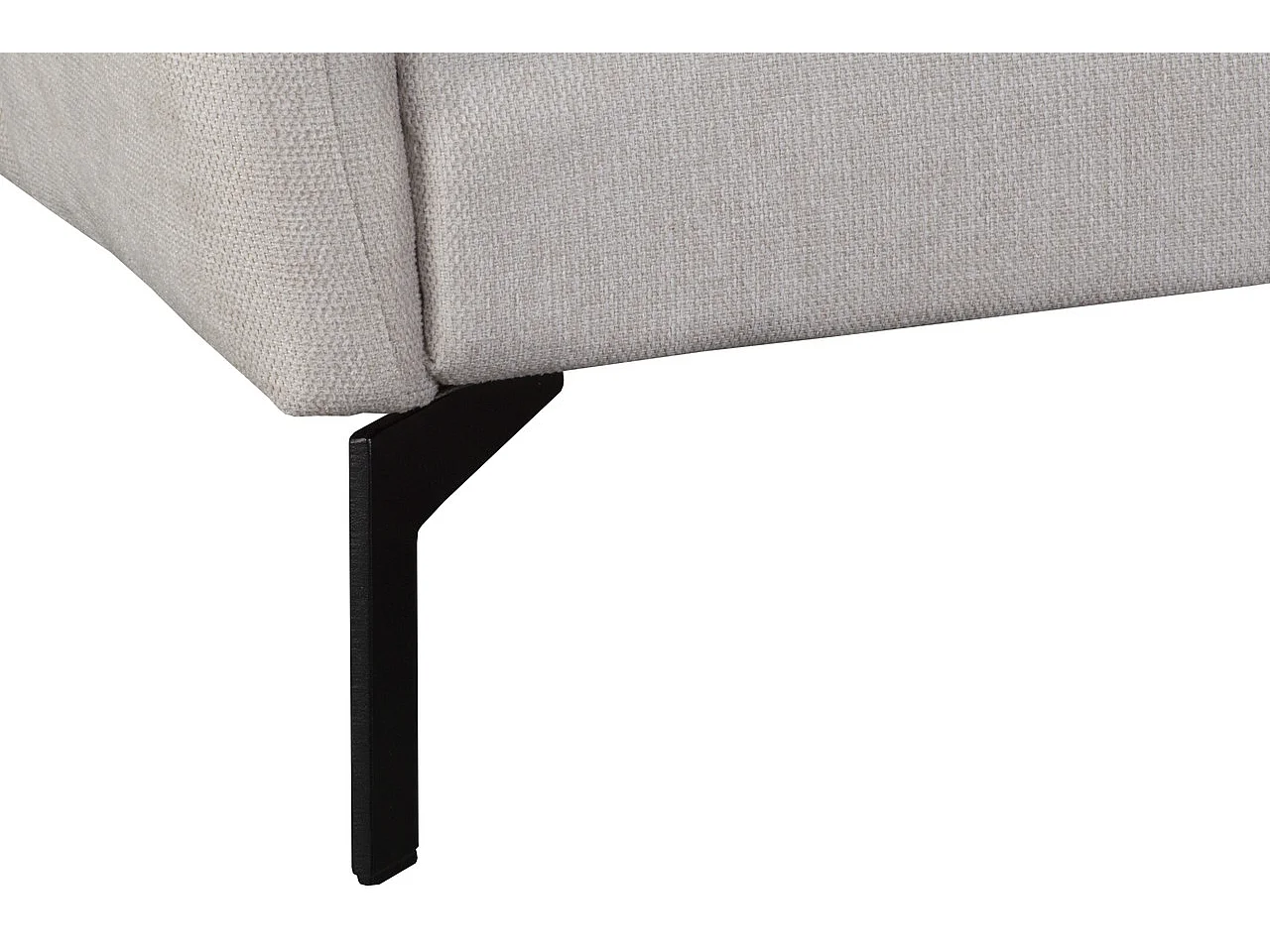 Brisa hoekbank rechts, 3-zits plus chaise longue + twee sierkussens, crème