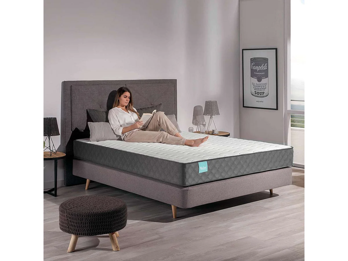 Colchón Viscoelástico 150x200 altura:21cm Gredos Blanco - Nalui