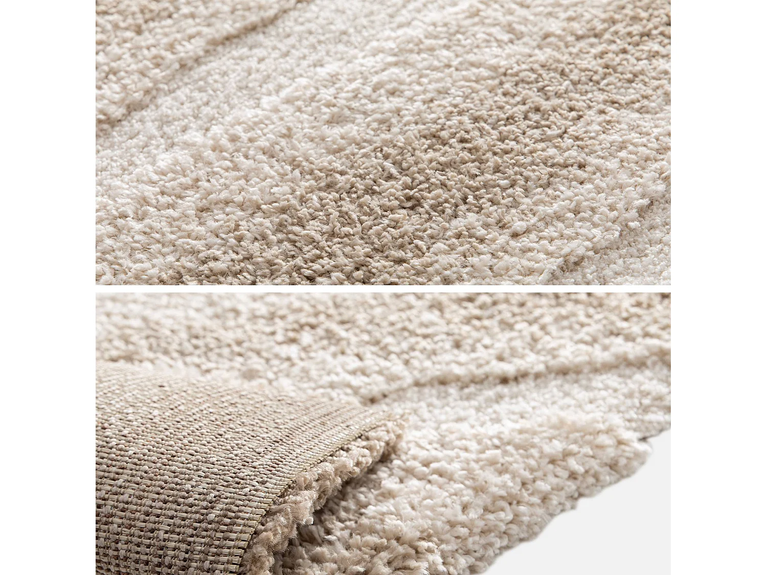 Tapis intérieur motif rayé beige 160x230cm - Lou