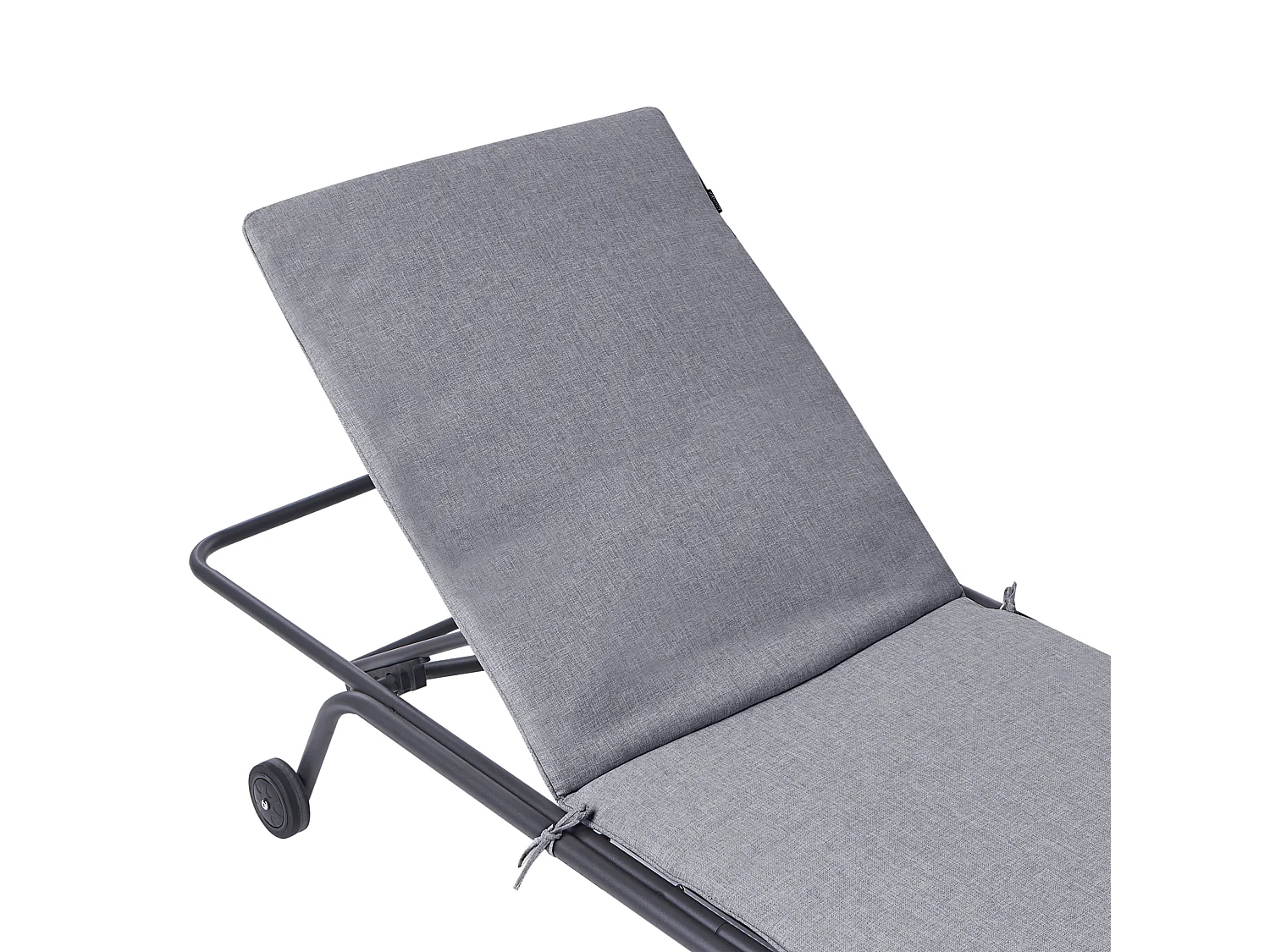 Sun Lounger VOLTERRA Reclining Metal Grey