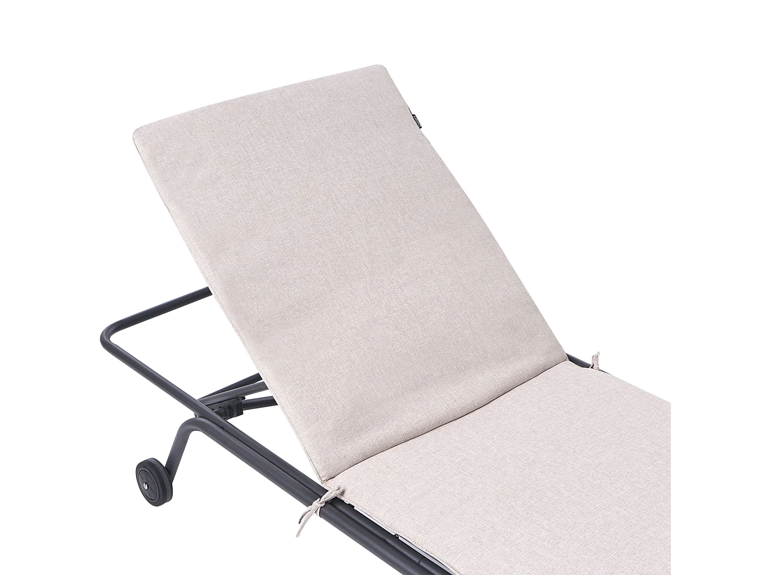 Sun Lounger VOLTERRA Reclining Metal Beige