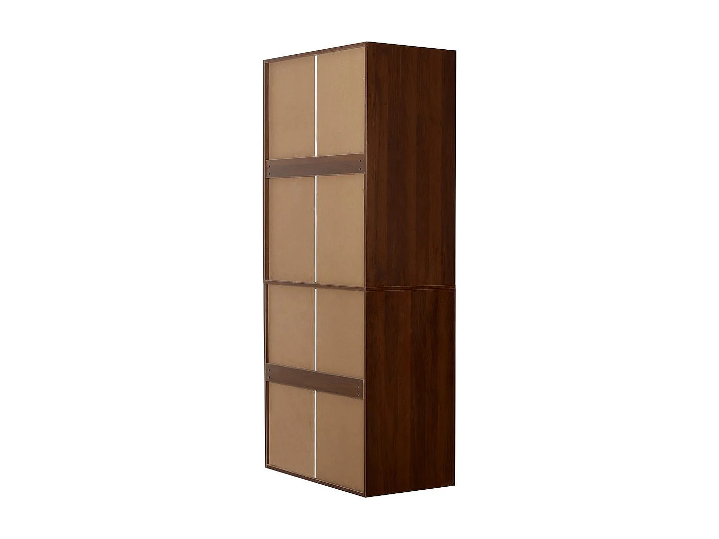 Armoire avec 4 tiroirs et 1 penderie "Opéra" - 80 x 45 x 180 cm - Marron