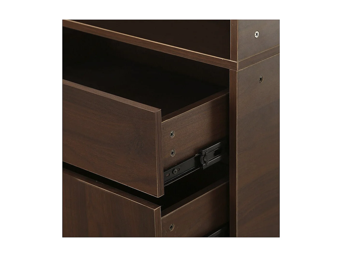 Armoire avec 5 tiroirs et 2 étagères "Opéra" - 60 x 45 x 180 cm - Marron