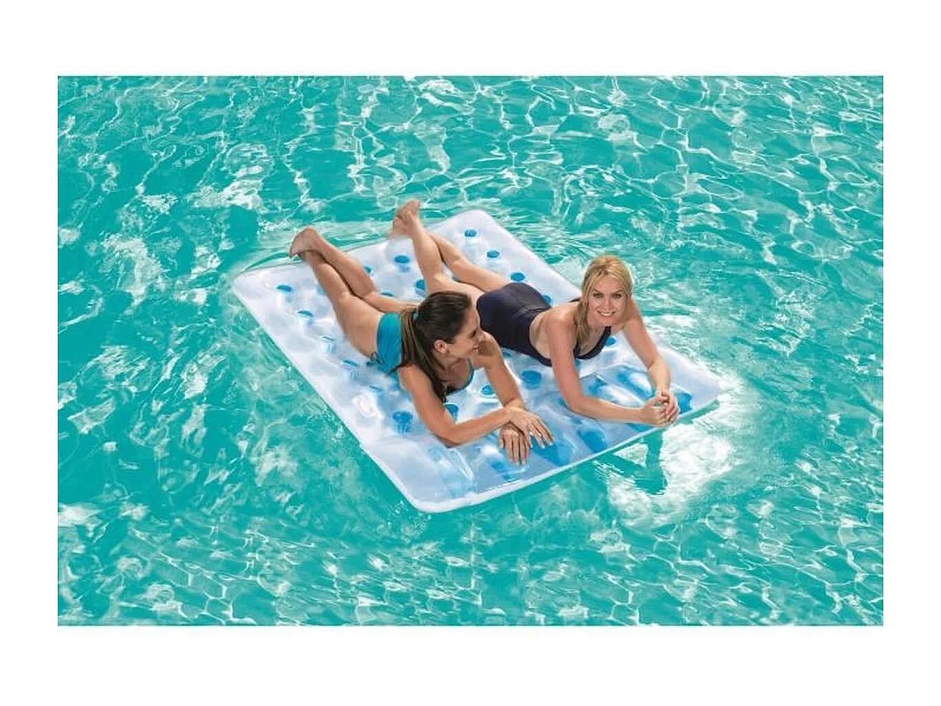 Bestway Matelas de piscine gonflable double 193 x 142 cm - Coil Beam