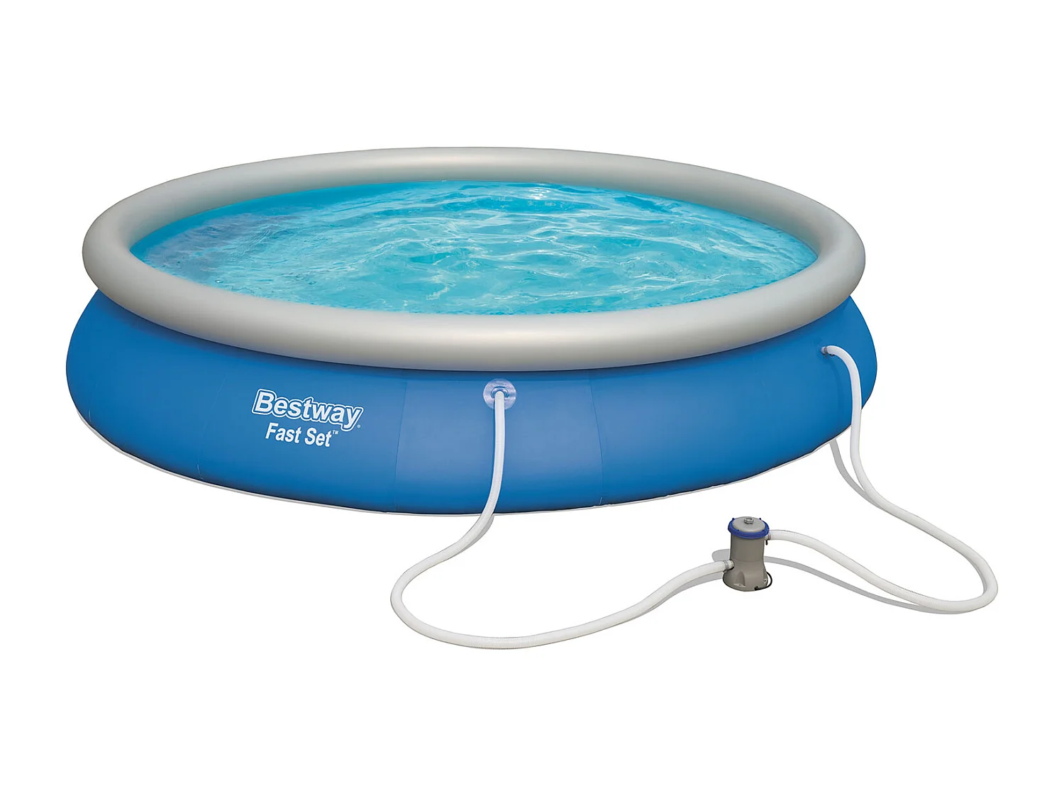 Piscina Desmontable Autoportante Bestway Fast Set 457x84 cm Depuradora de cartucho de 2.006 L/H