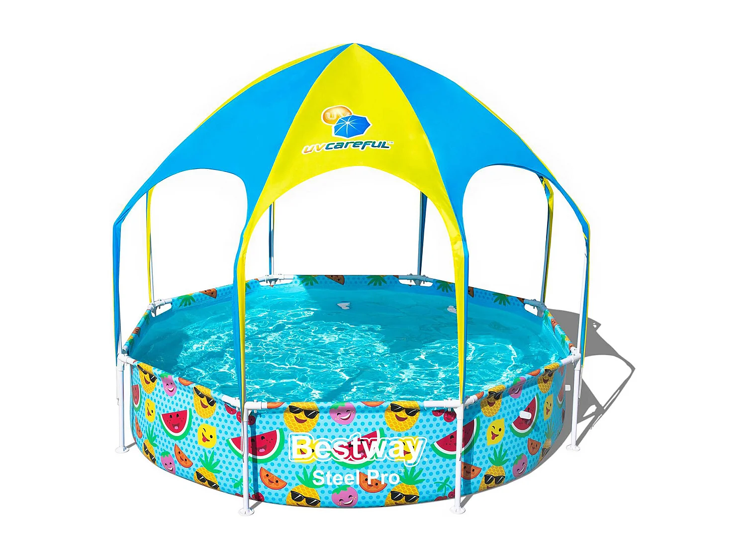 Piscine Hors-Sol Tubulaire pour Enfants Bestway Splash-In-Shade 244x51 cm avec Abri/Auvent