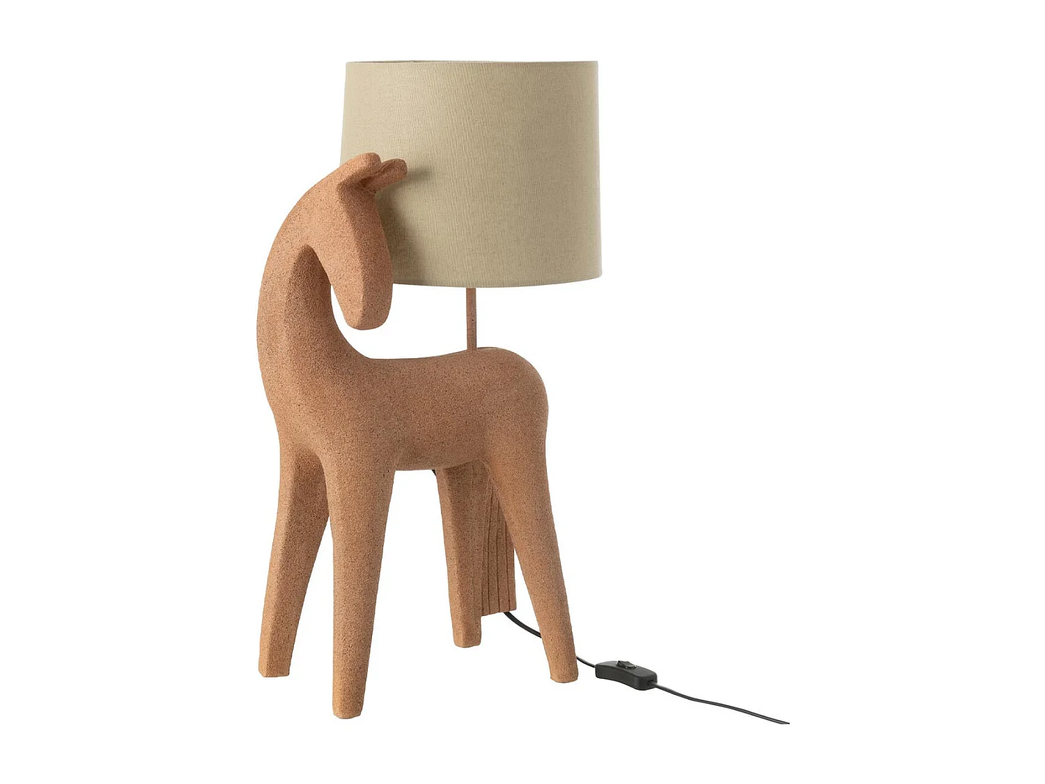 Lampe à Poser Cheval "Morris" 56cm Terracotta