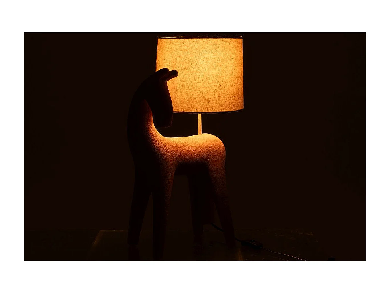 Lampe à Poser Cheval "Morris" 56cm Terracotta