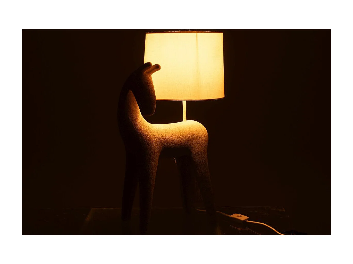 Lampe à Poser Cheval "Morris" 56cm Beige