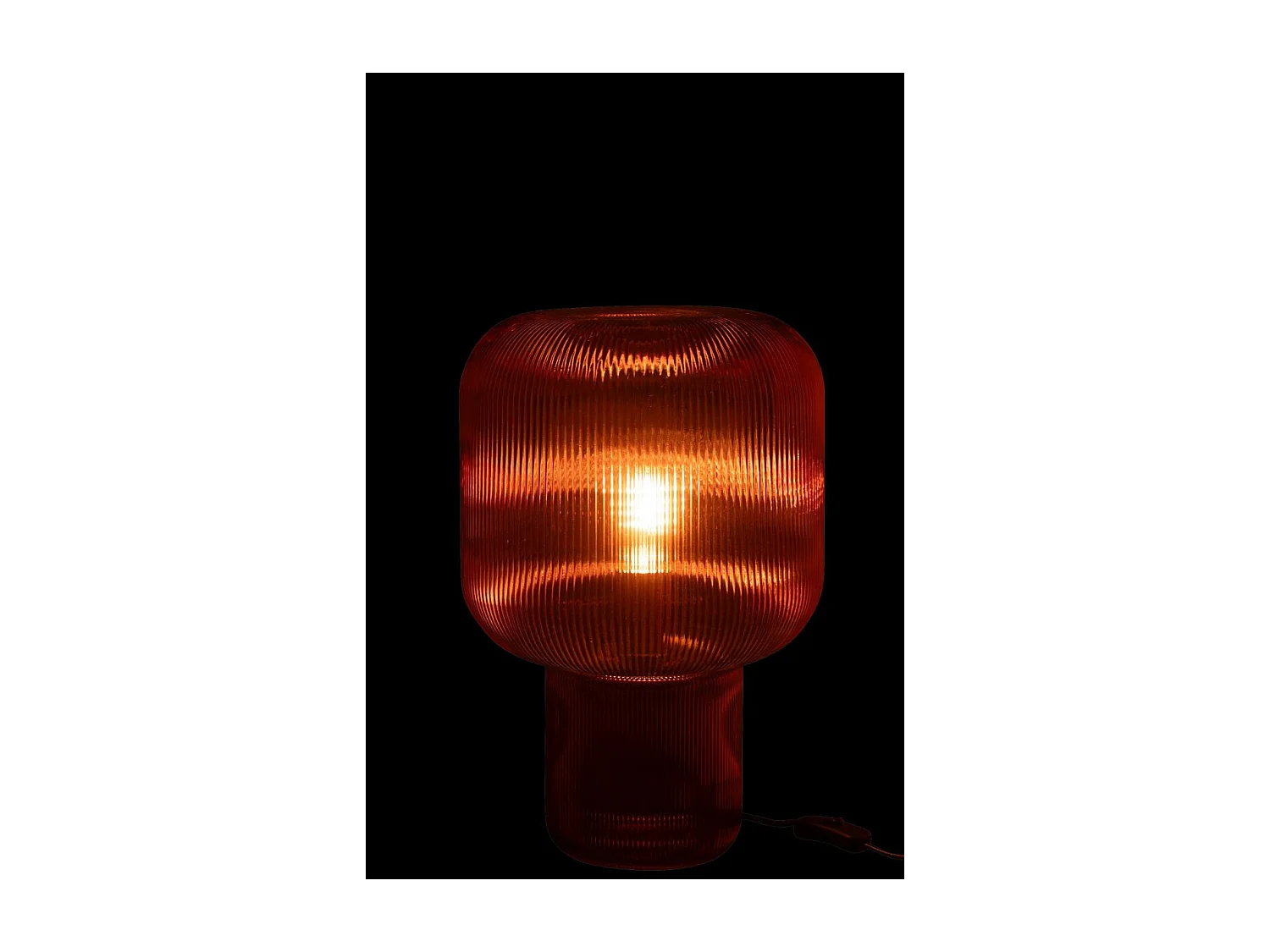 Lampe à Poser en Verre "Allyson" 42cm Rouge
