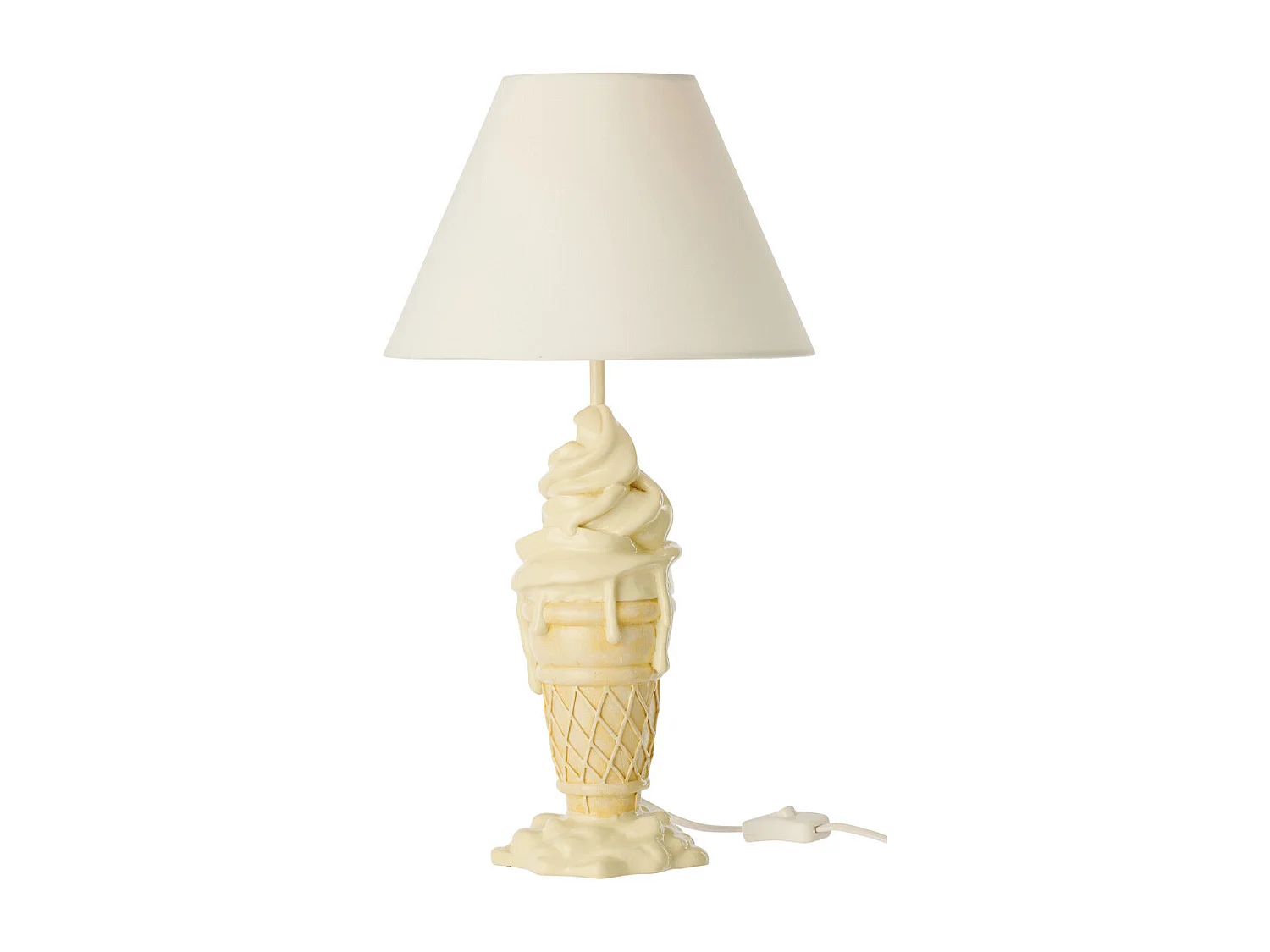 Lampe à Poser Enfant "Crème Glacée" 47cm Jaune