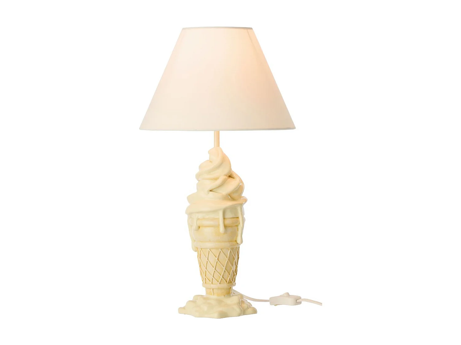 Lampe à Poser Enfant "Crème Glacée" 47cm Jaune