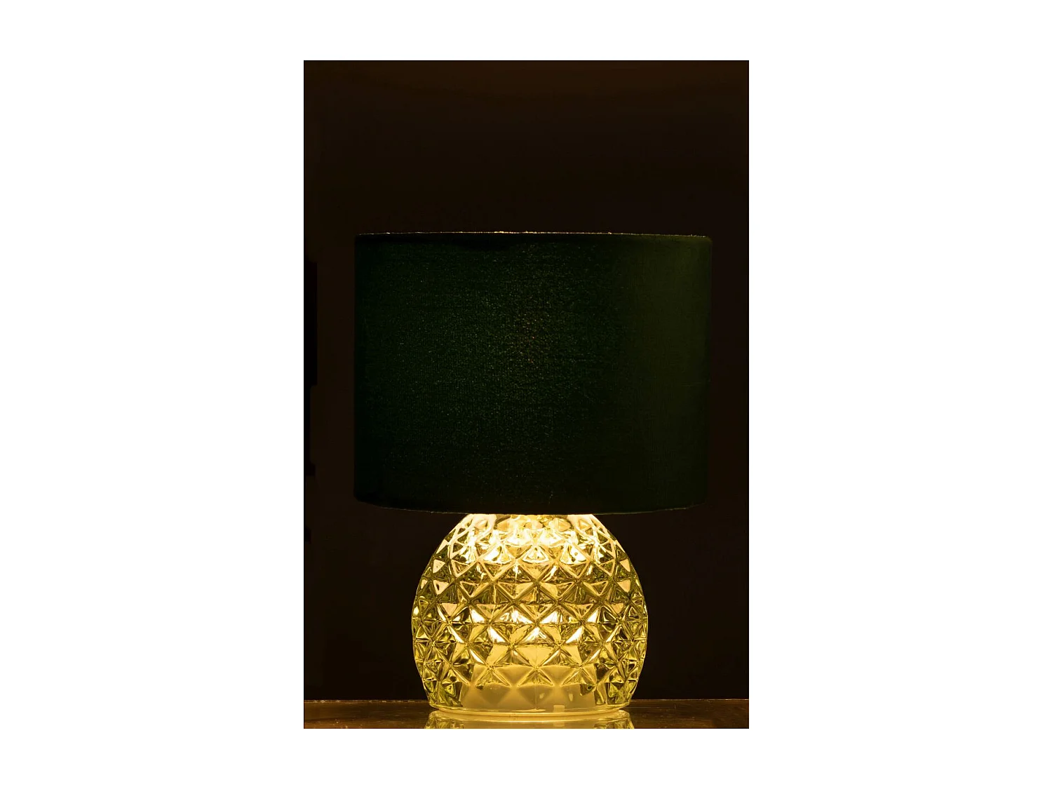 Lampe à Poser en Verre "LED" 23cm Vert Clair
