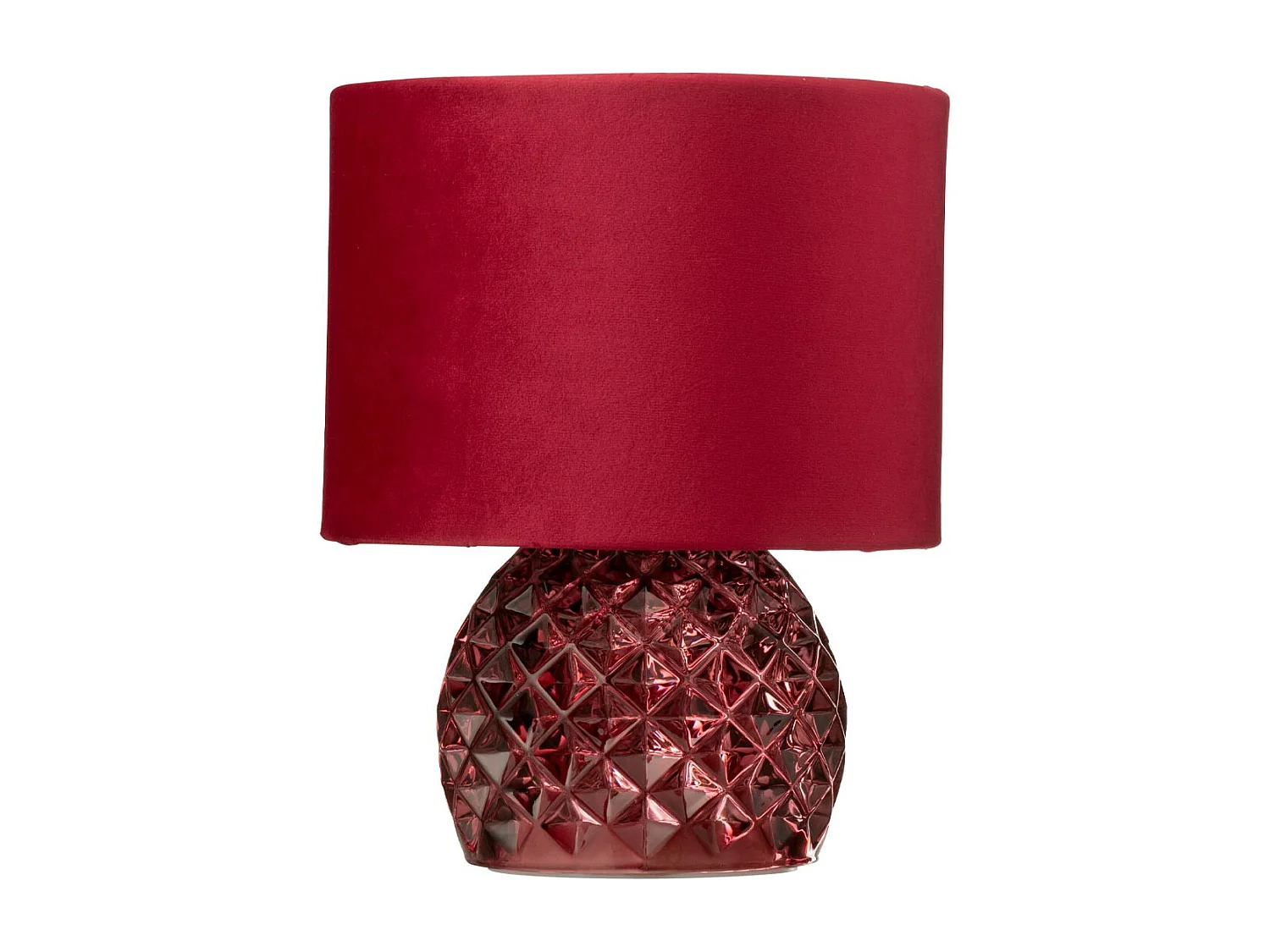 Lampe à Poser en Verre "LED" 23cm Bordeaux