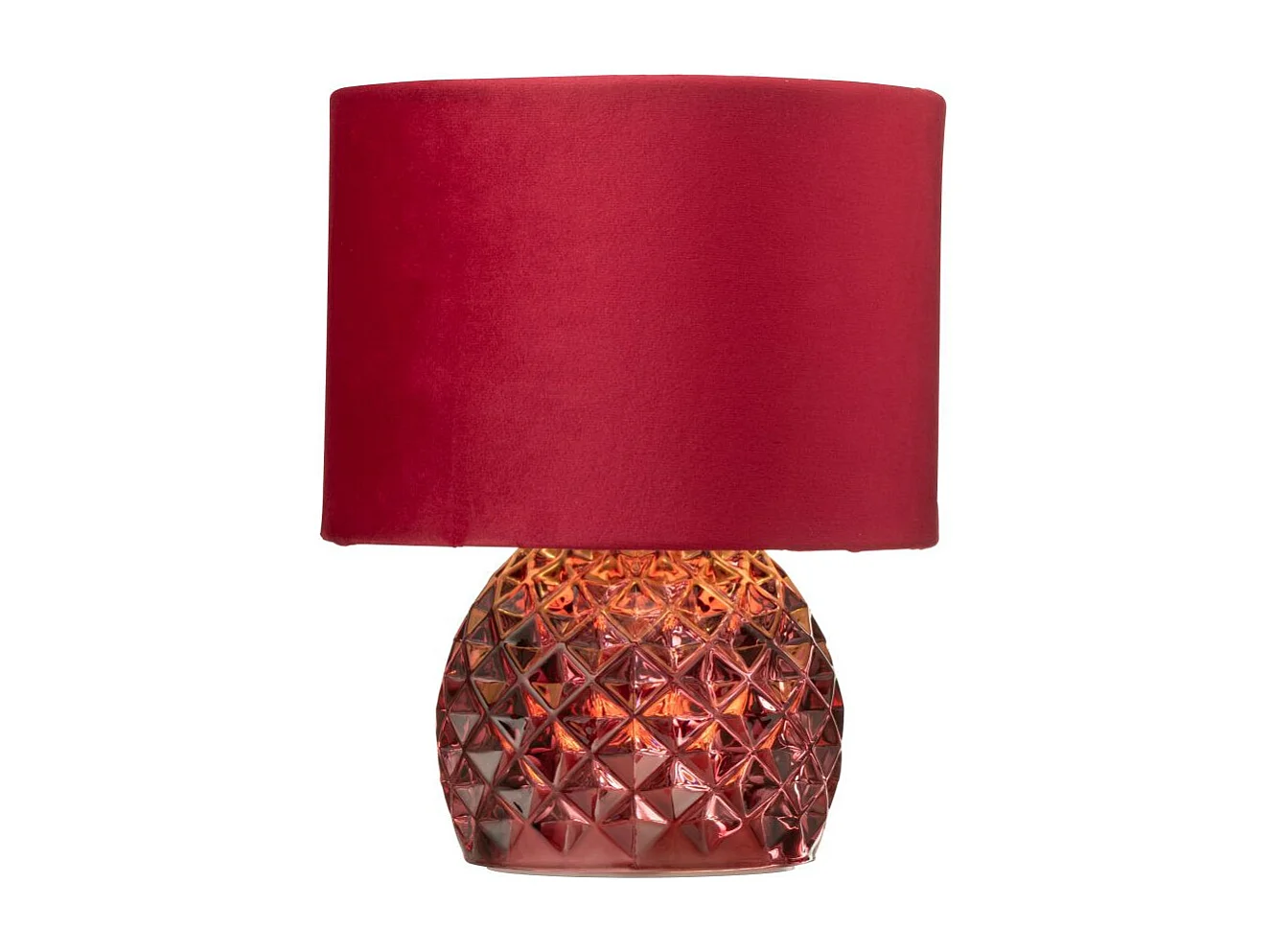 Lampe à Poser en Verre "LED" 23cm Bordeaux