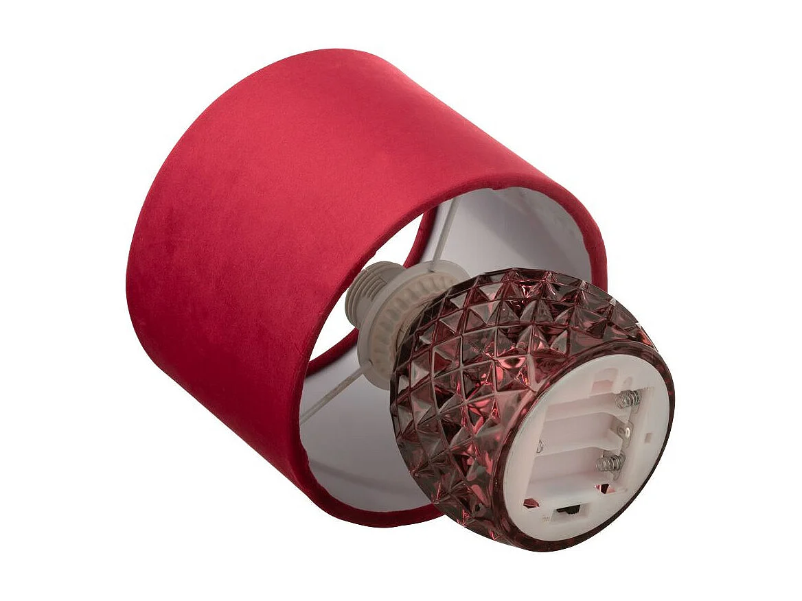 Lampe à Poser en Verre "LED" 23cm Bordeaux