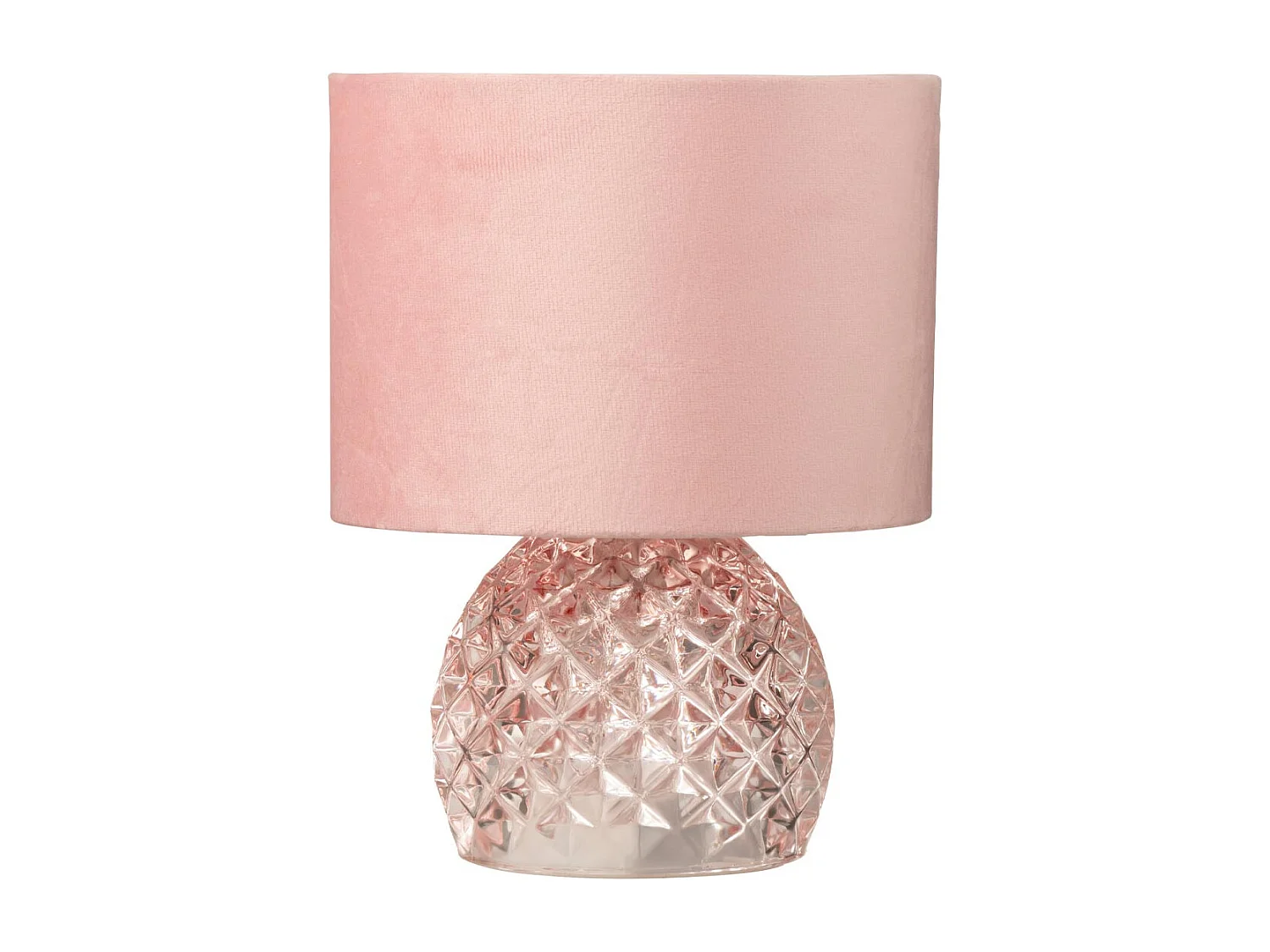 Lampe à Poser en Verre "LED" 23cm Rose Clair