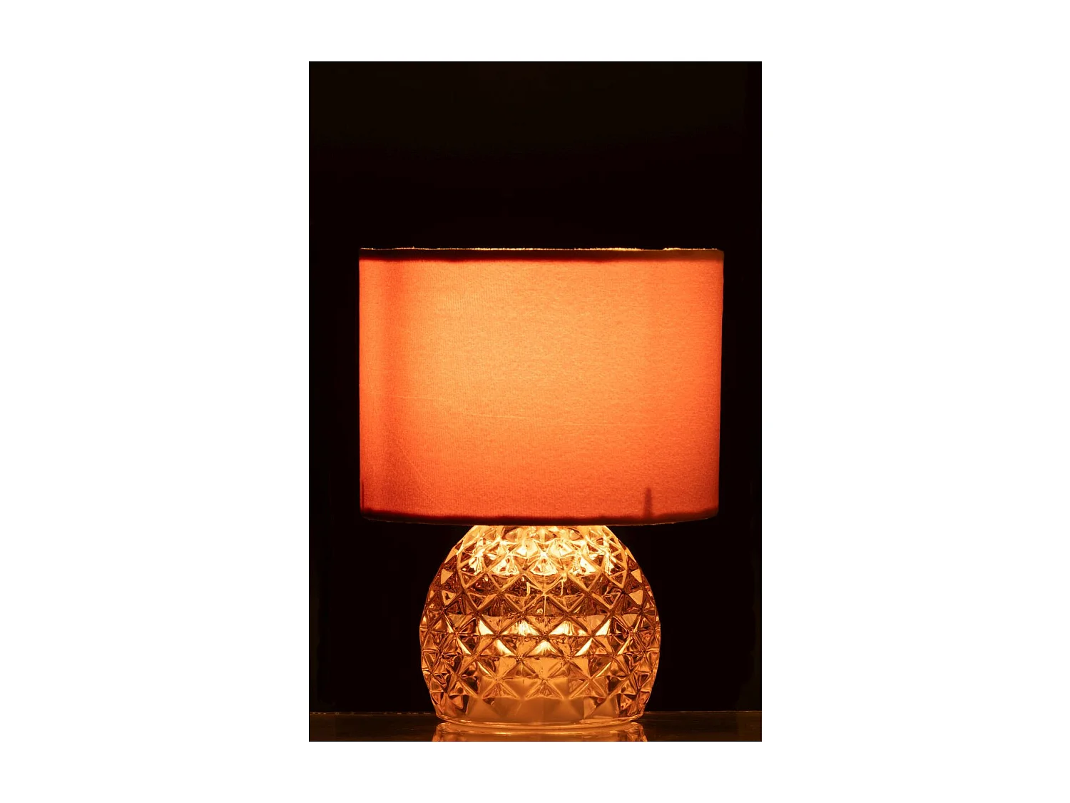 Lampe à Poser en Verre "LED" 23cm Rose Clair