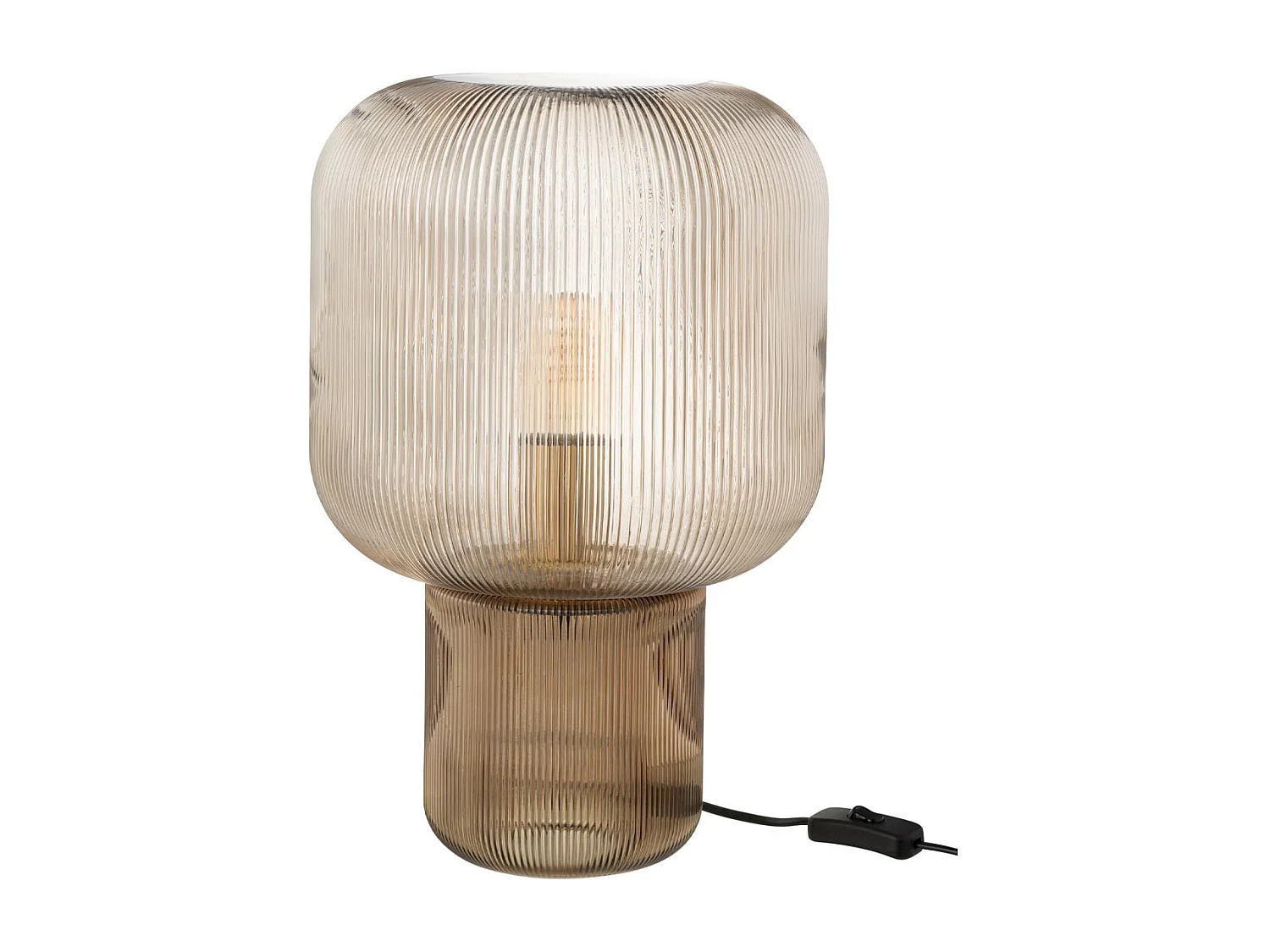 Lampe à Poser en Verre "Allyson" 42cm Marron