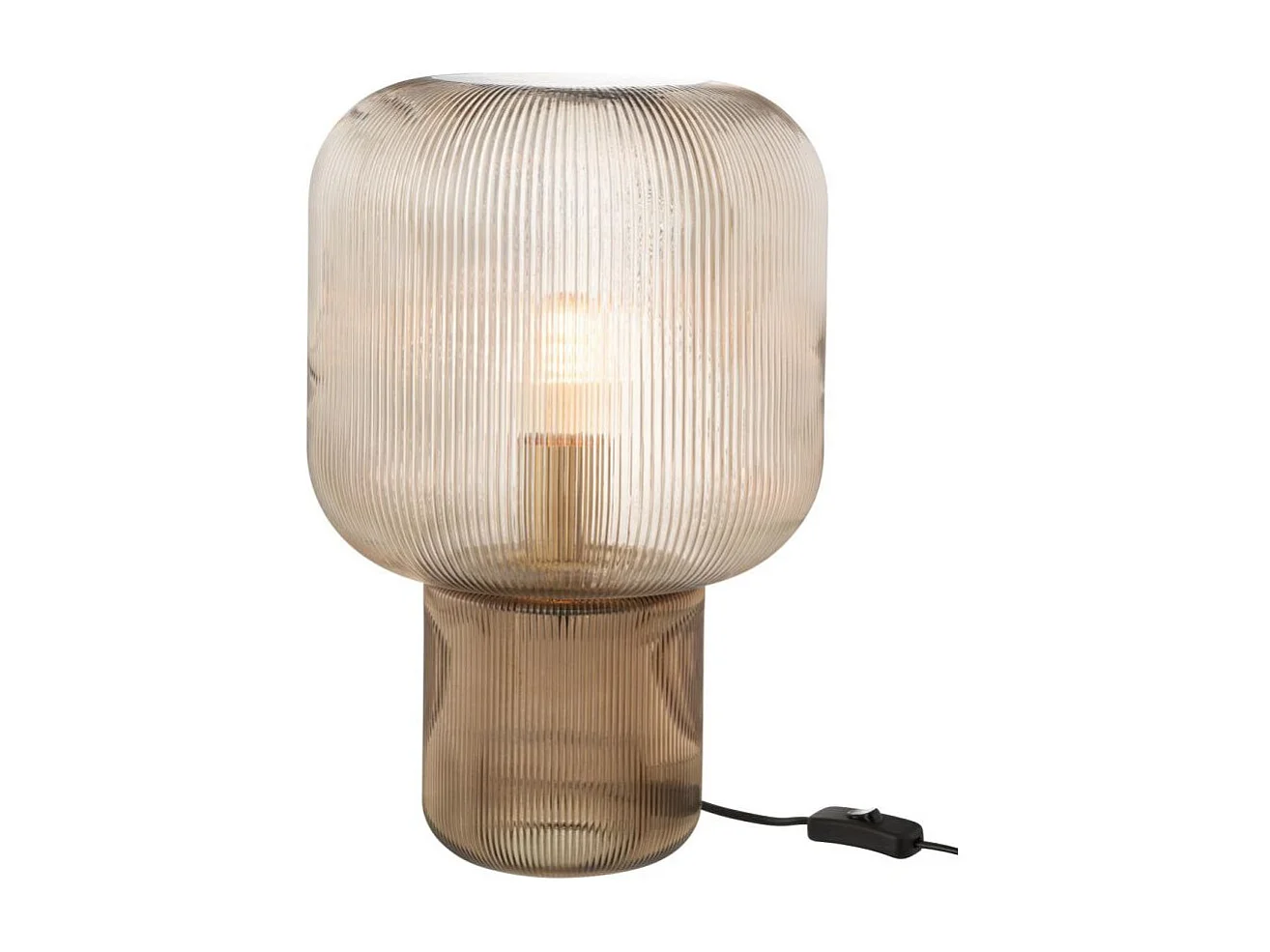Lampe à Poser en Verre "Allyson" 42cm Marron