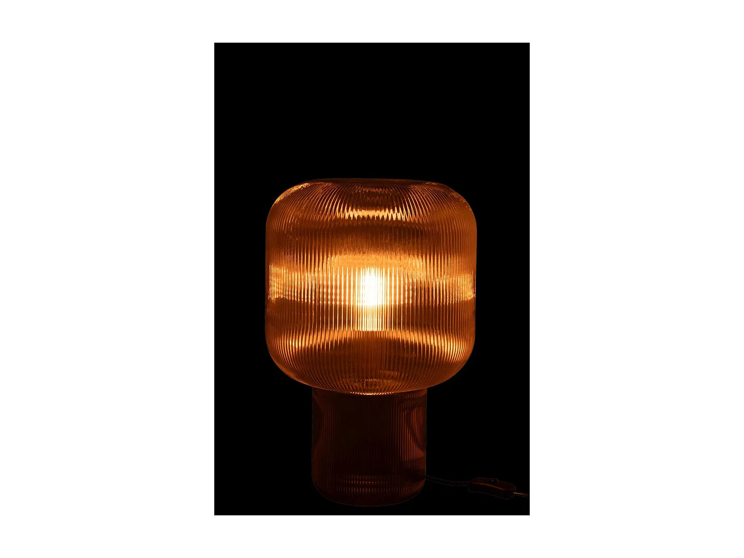 Lampe à Poser en Verre "Allyson" 42cm Marron
