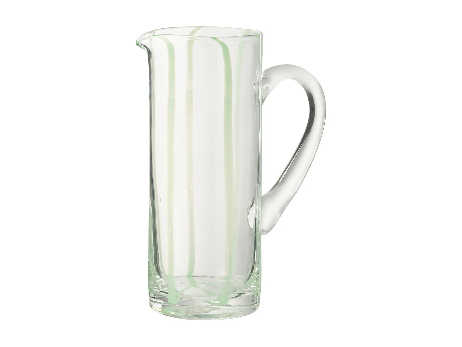 Carafe Rayures en Verre "Ophelie" 25cm Vert