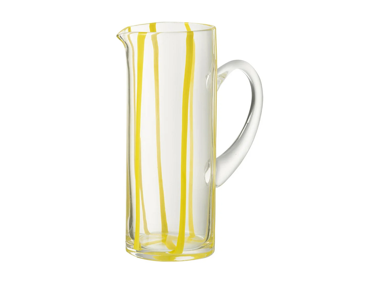 Carafe Rayures en Verre "Ophelie" 25cm Jaune