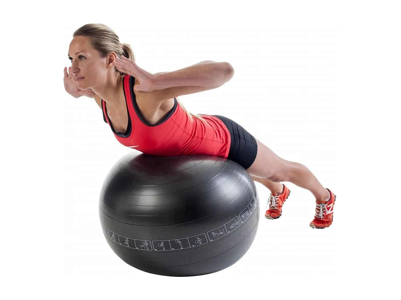 Pure2Improve Ballon d'exercice 75 cm Noir