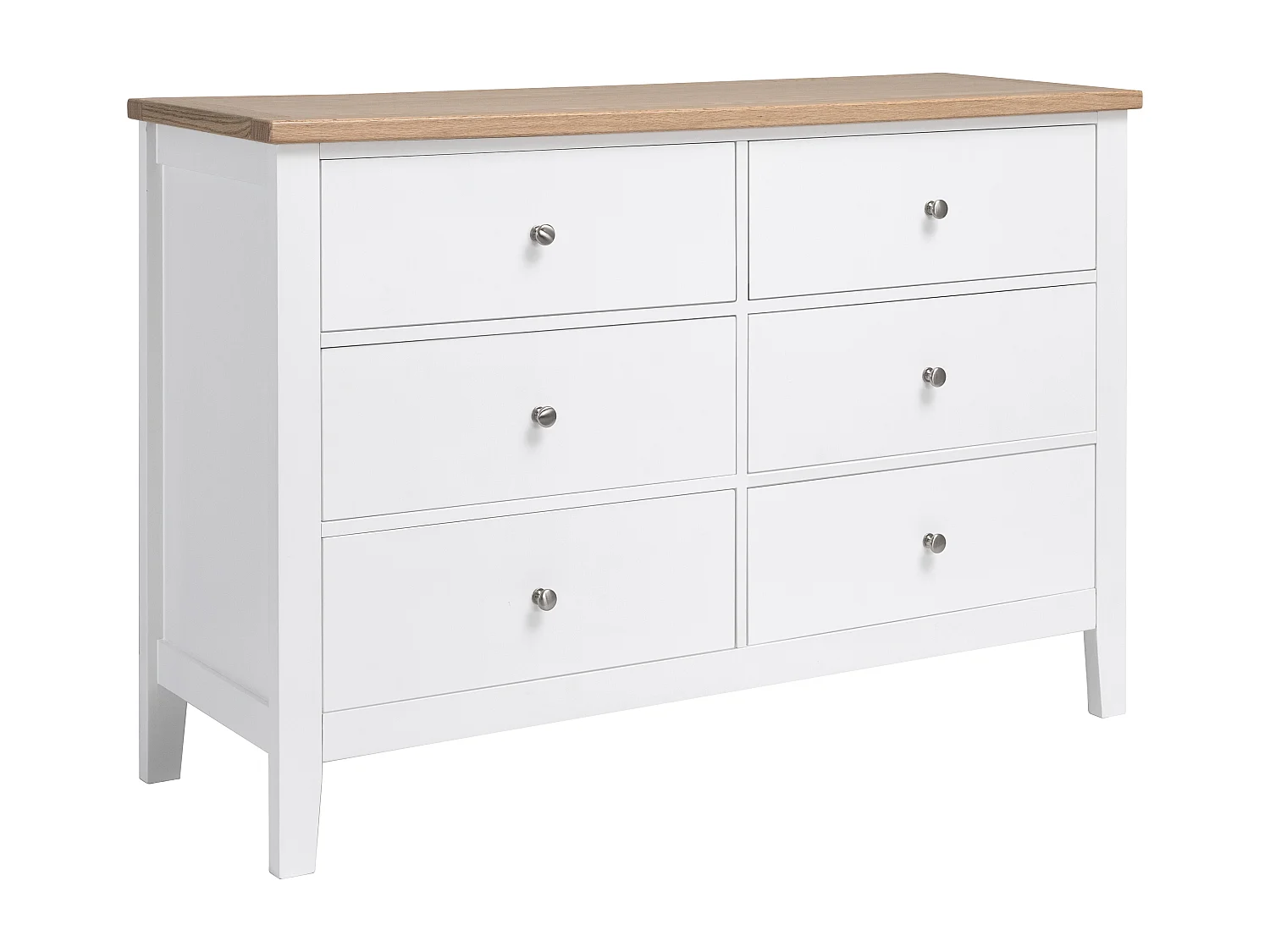 Noa & Nani Leines 6 Drawer Chest of Drawers in White & Oak