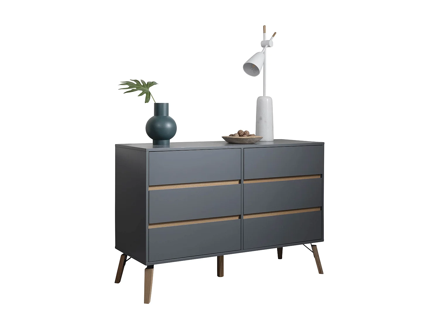 Noa & Nani Otto Chest of Drawers 6 Drawer in Silk Grey