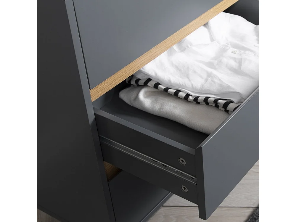Noa & Nani Otto Chest of Drawers Wide 3 Drawer in Grey