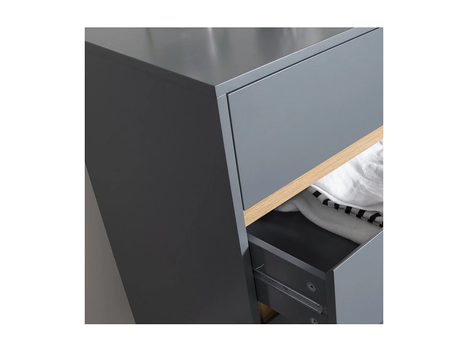 Noa & Nani Otto Chest of Drawers Wide 3 Drawer in Grey