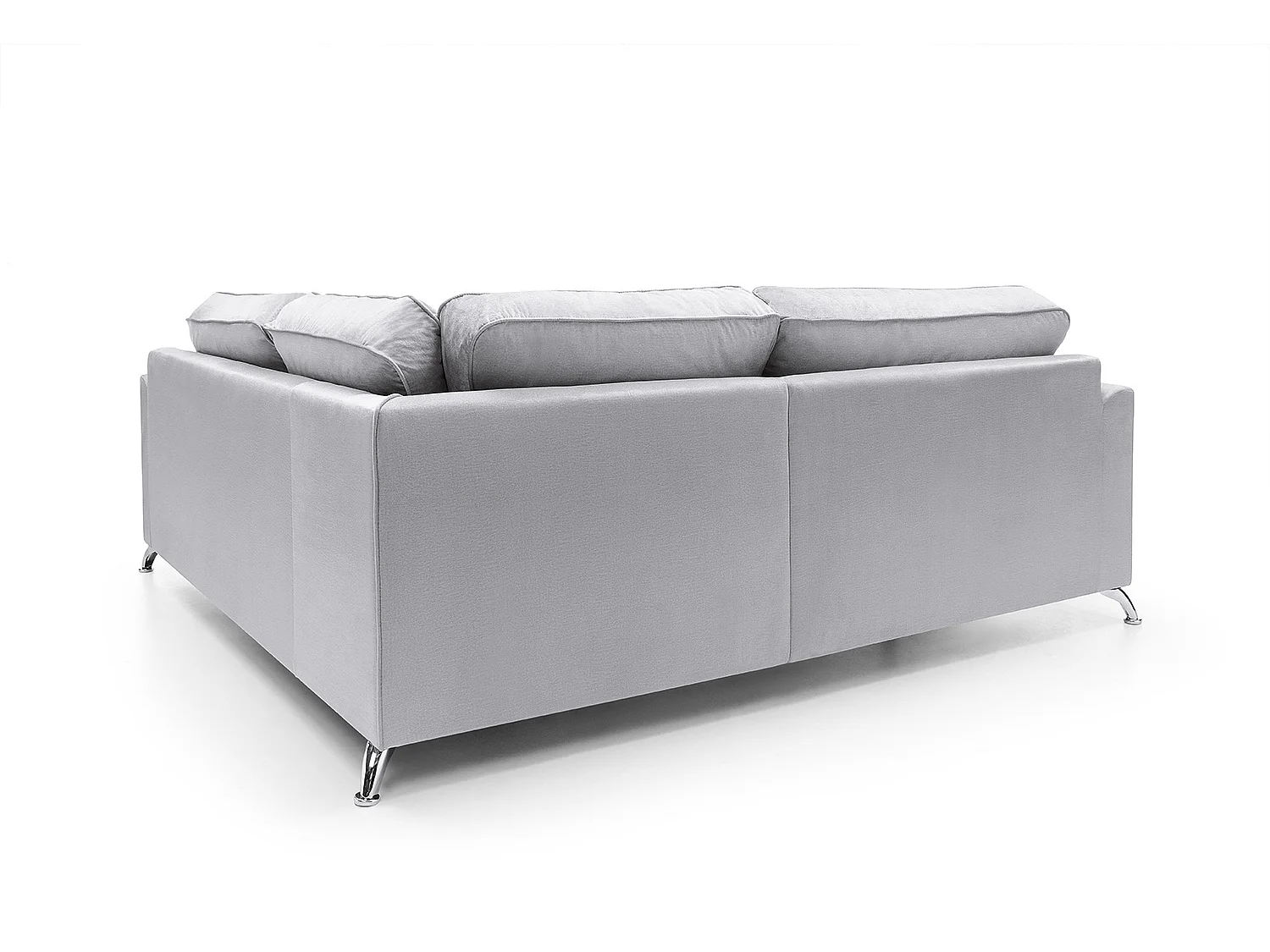 Ferguson Fabric Corner Sofa in Light Grey Velvet
