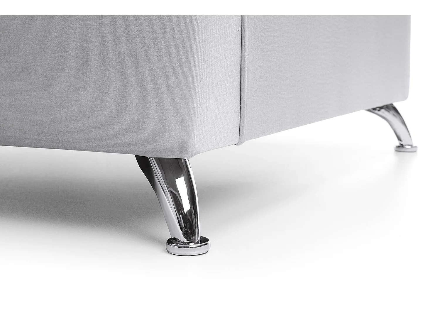 Ferguson Fabric Corner Sofa in Light Grey Velvet