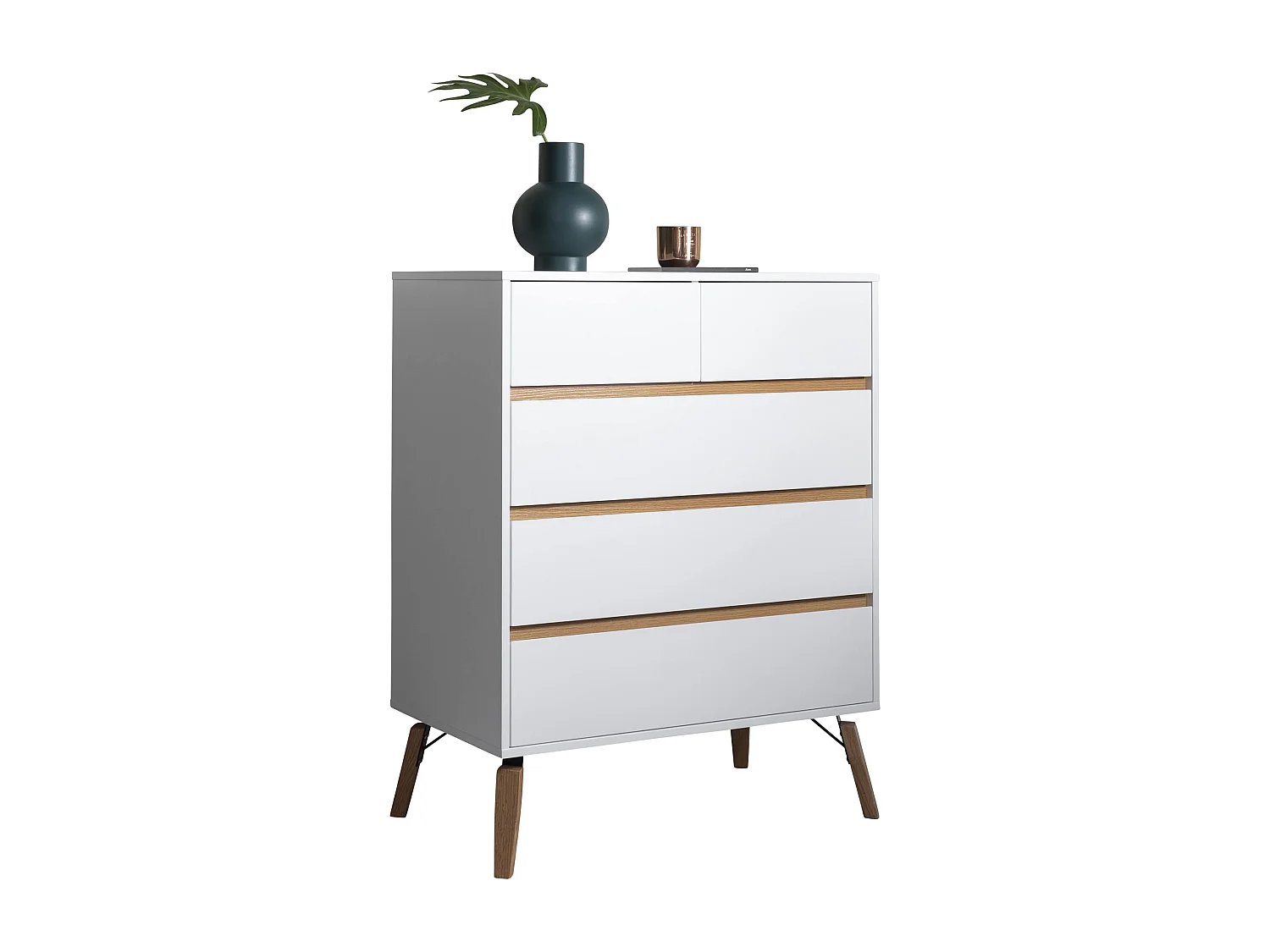 Noa & Nani Otto Chest of Drawers 3+2 Drawer in White