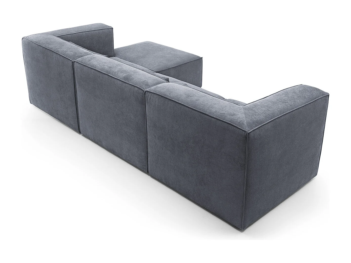 Doris Reversible Corner Sofa in Dark Grey with High-Density Foam