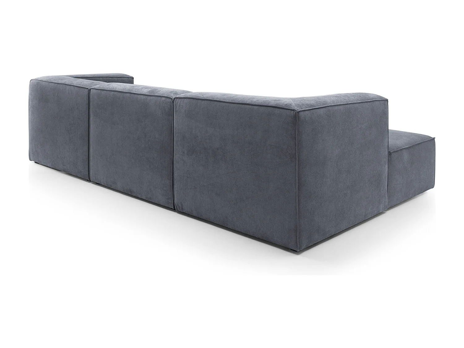 Doris Reversible Corner Sofa in Dark Grey with High-Density Foam