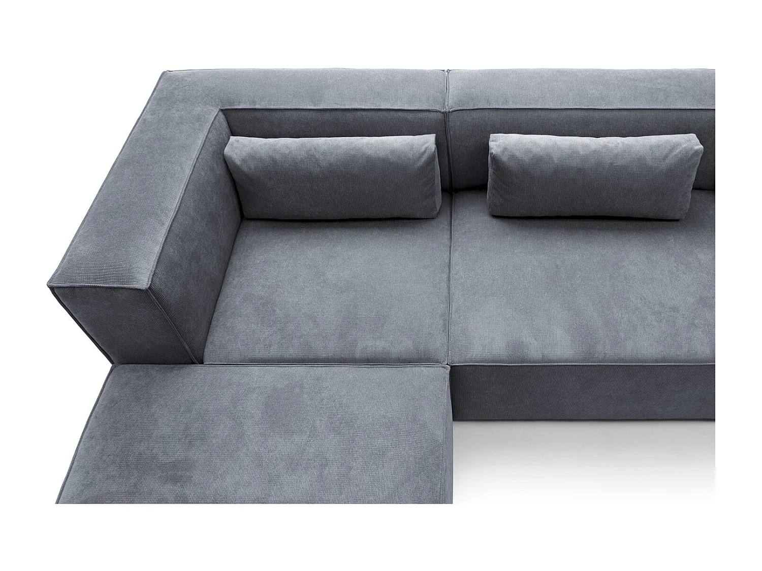 Doris Reversible Corner Sofa in Dark Grey with High-Density Foam