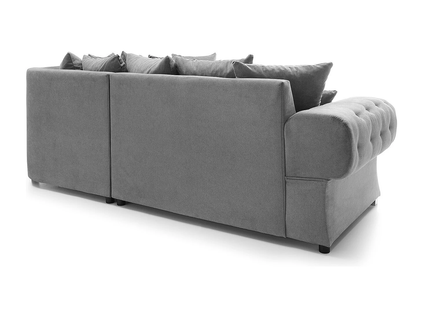 Verona Corner Sofa in Light Grey Linen Fabric