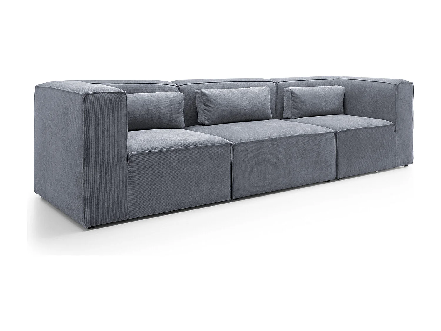 Doris Reversible 4 Seater Sofa in Dark Grey with High-Density Foam