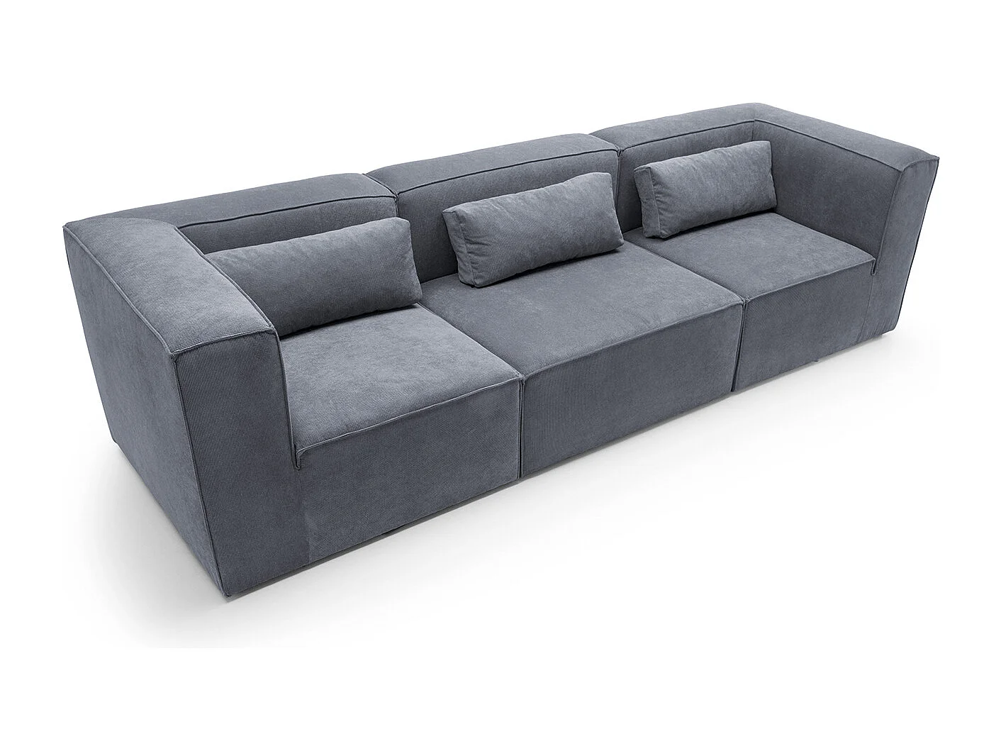 Doris Reversible 4 Seater Sofa in Dark Grey with High-Density Foam