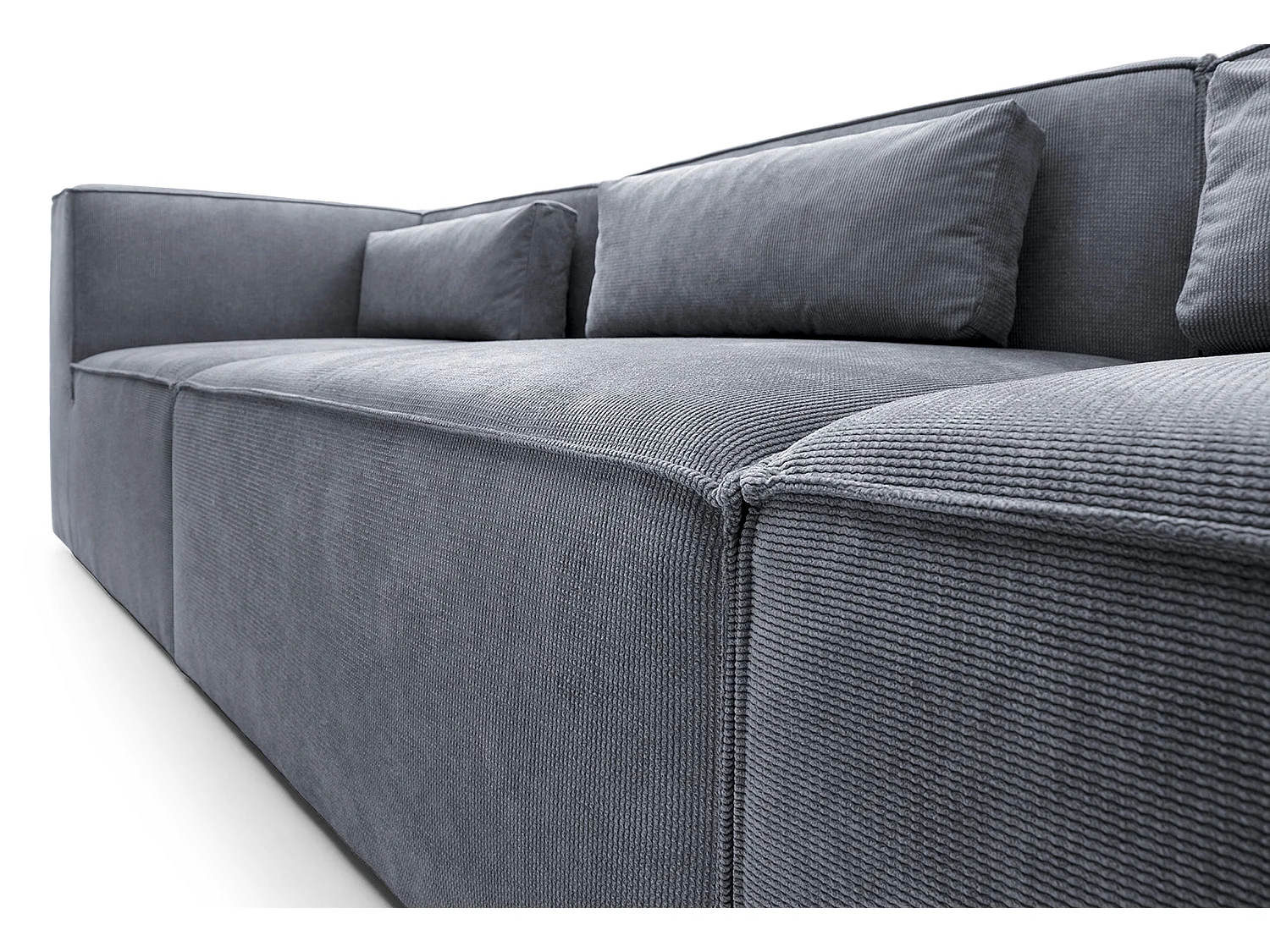 Doris Reversible 4 Seater Sofa in Dark Grey with High-Density Foam