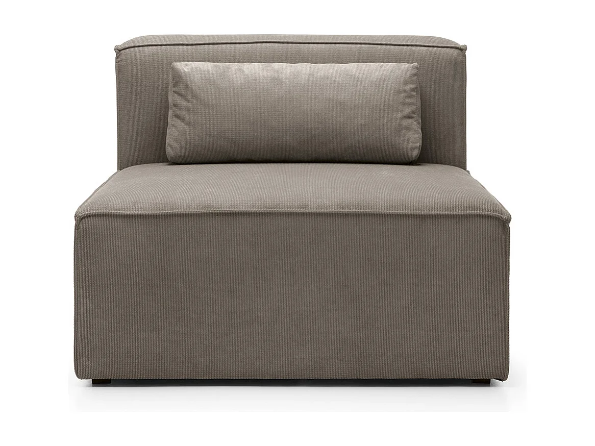 Doris Reversible Single Seat in Brown with High-Density Foam