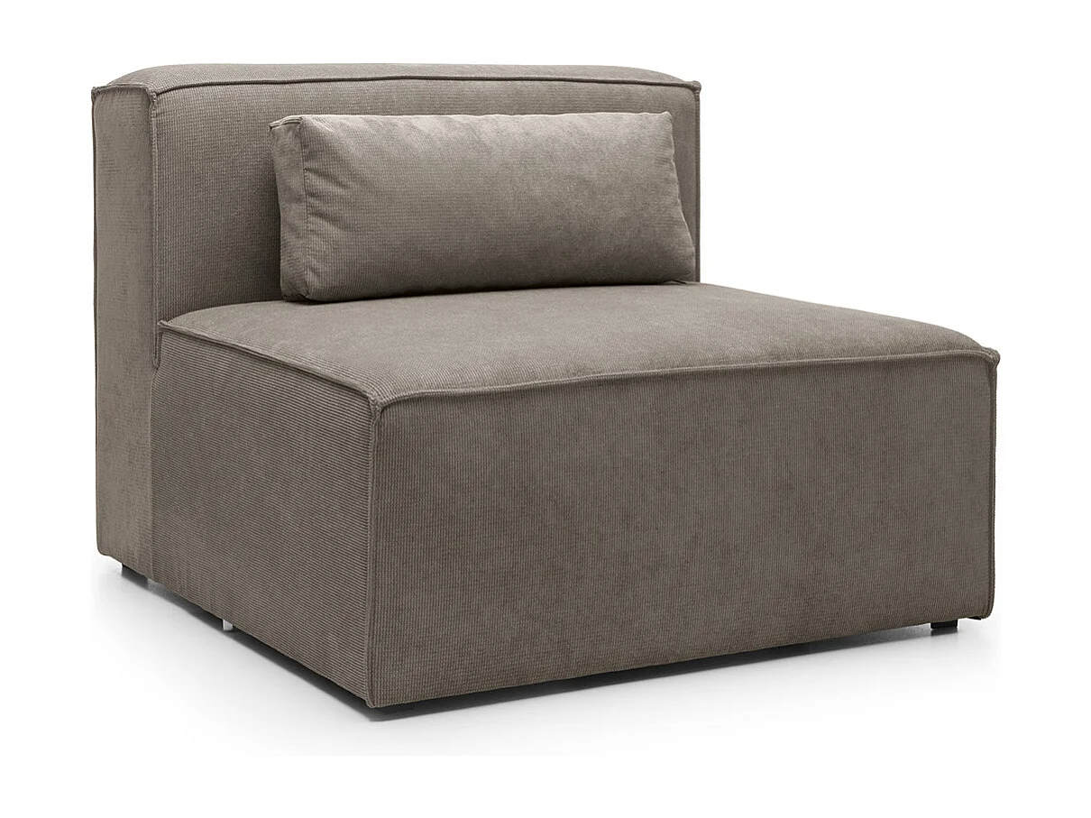 Doris Reversible Single Seat in Brown with High-Density Foam