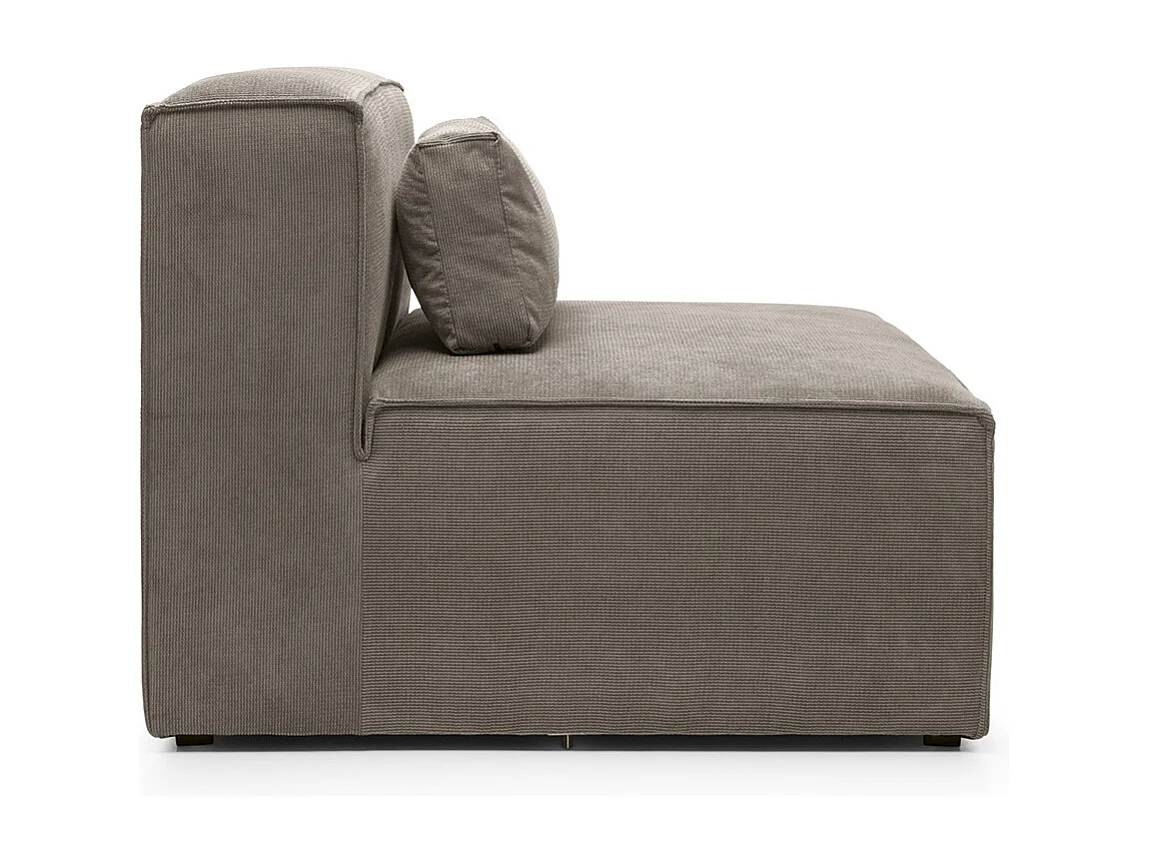 Doris Reversible Single Seat in Brown with High-Density Foam
