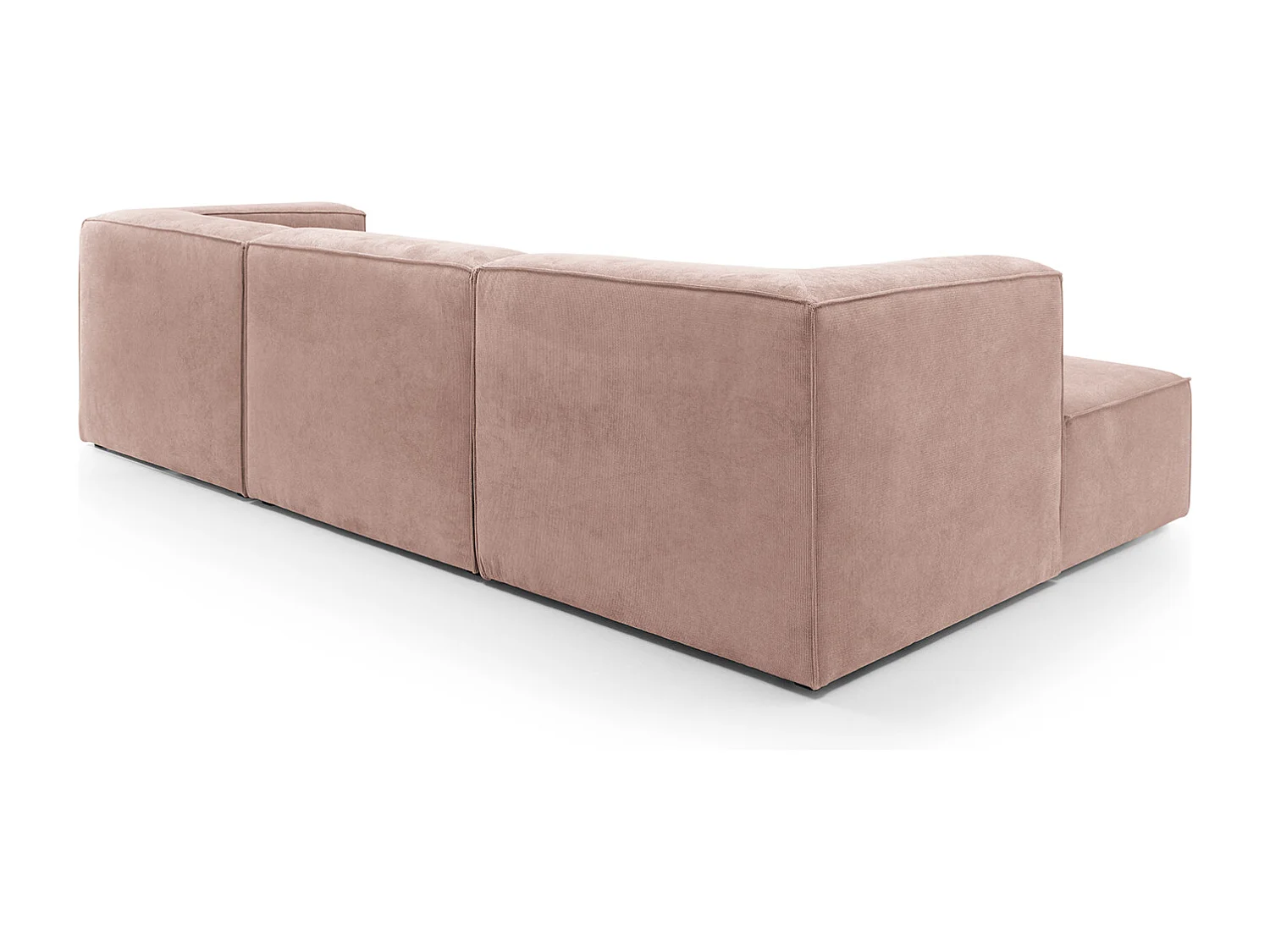 Doris Reversible Corner Sofa in Pink with High-Density Foam