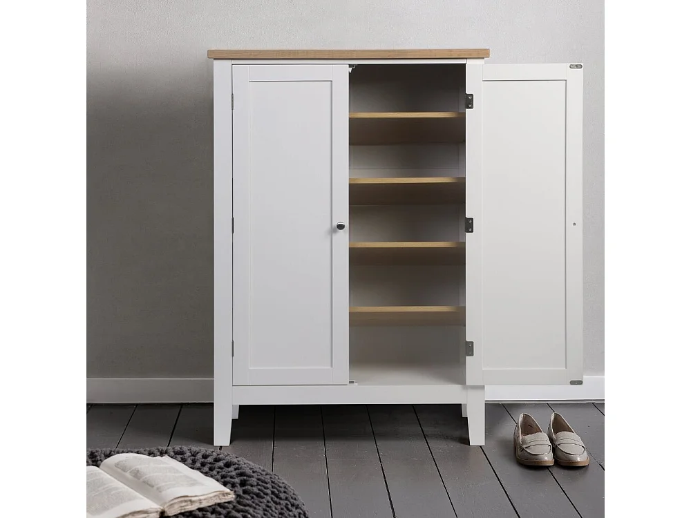 Noa & Nani Leines Shoe Storage Cabinet in White