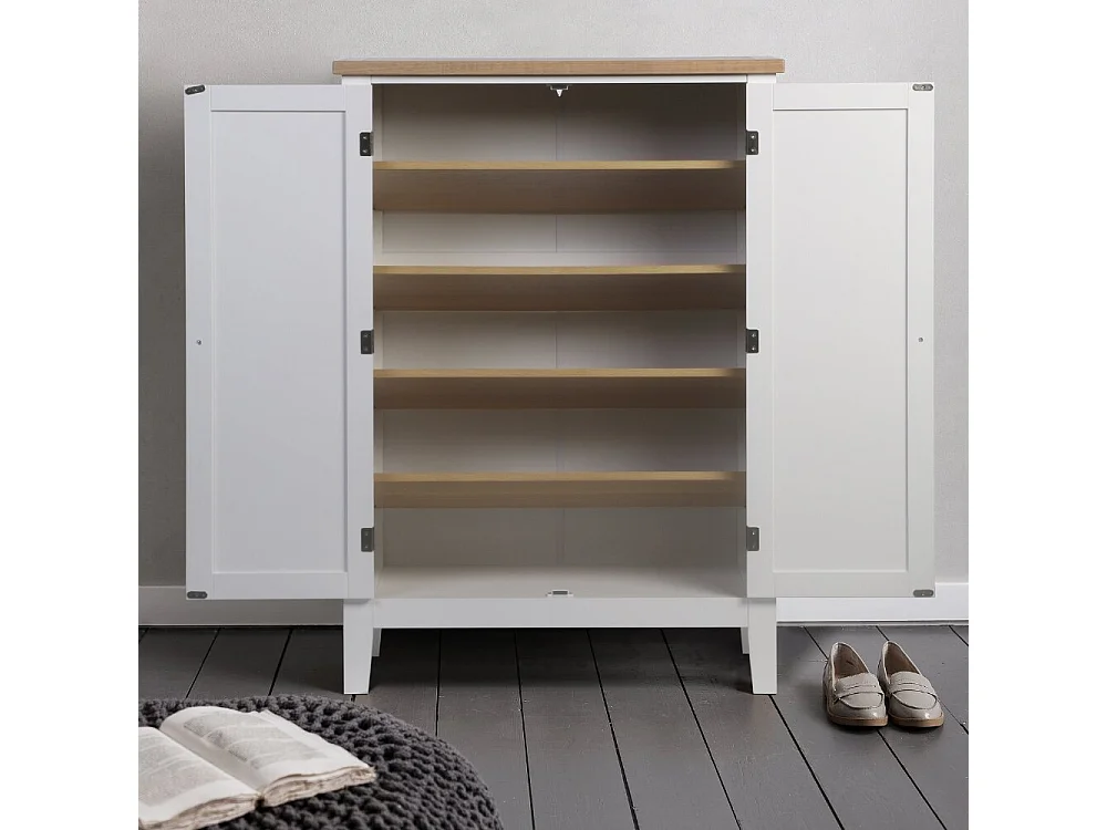 Noa & Nani Leines Shoe Storage Cabinet in White
