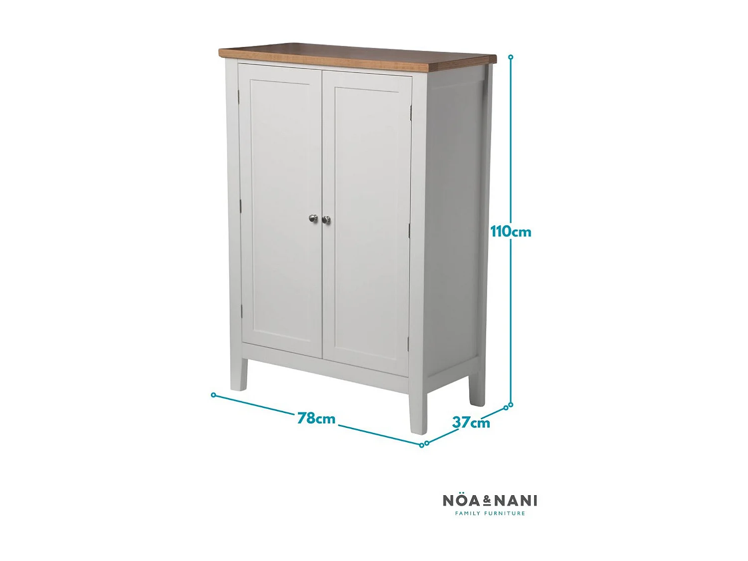 Noa & Nani Leines Shoe Storage Cabinet in White