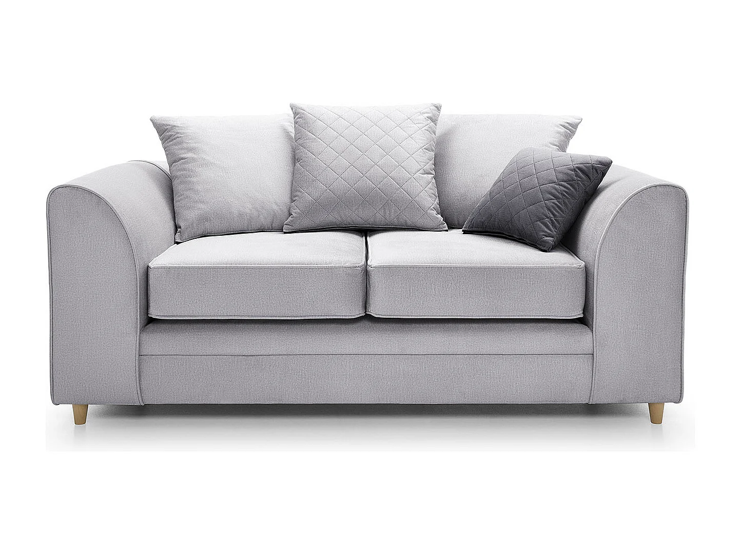 Chicago Velvet 2 Seater Sofa in Light Grey